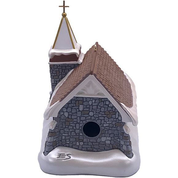 Hallmark Keepsake 2003 Candlelight Services Fieldstone Church #6 Ornament in Box - Picture 5 of 8